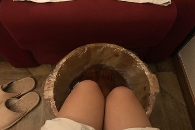 足をあたためるところ